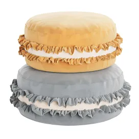 Macaron Pouf Velour Cookie Pillow